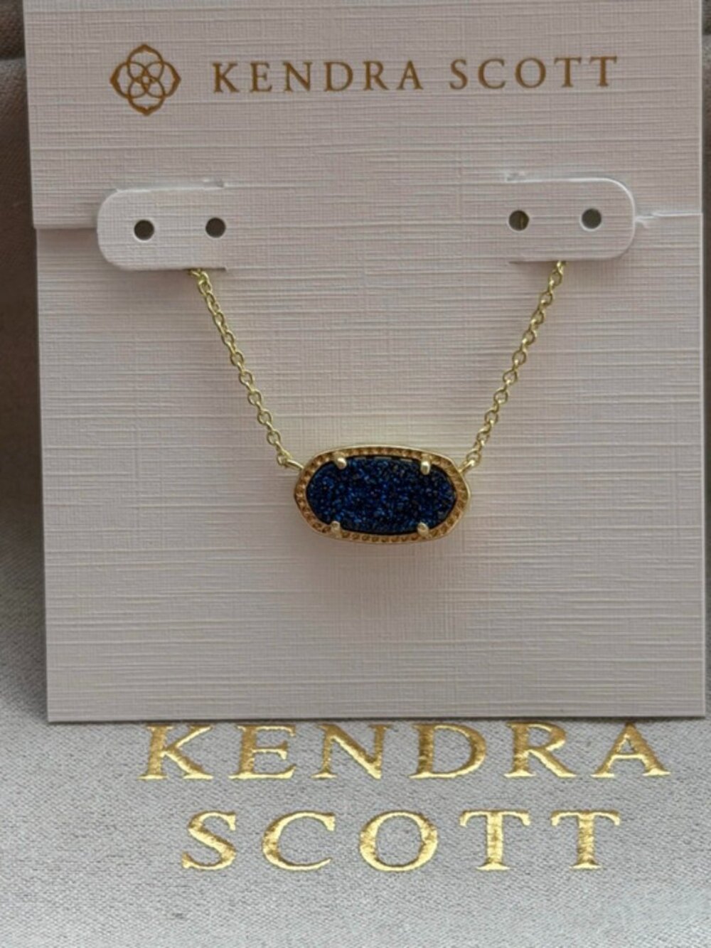 Kendra Scott Blue Crystal Cluster Pendant Necklace